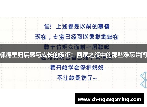 佩德里归属感与成长的象征:回家之旅中的那些难忘瞬间 佩德里归属感与成长的象征:回家之旅中的那些难忘瞬间