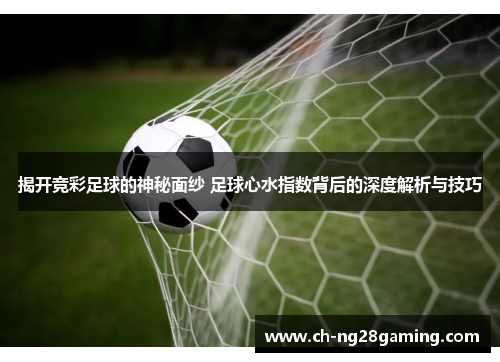 揭开竞彩足球的神秘面纱 足球心水指数背后的深度解析与技巧